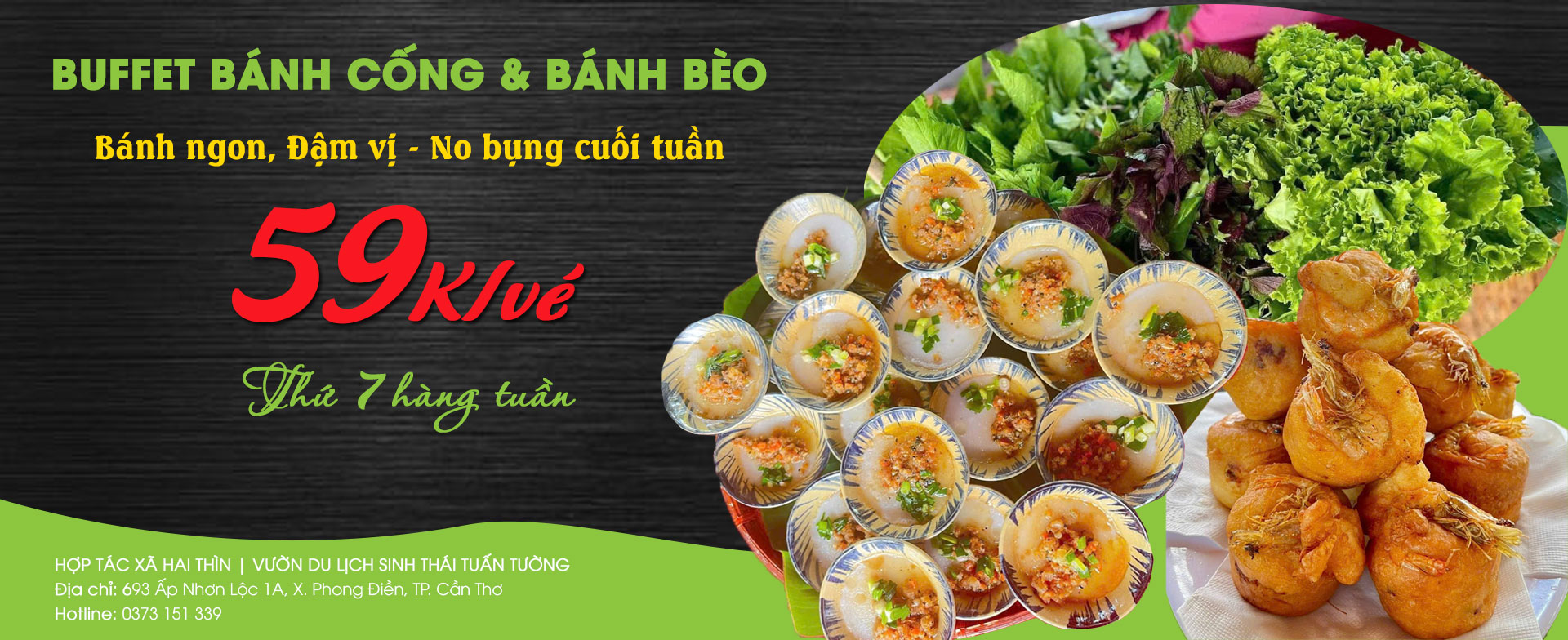 Bánh cống - bánh bèo thứ 7 hàng tuần 59k/vé